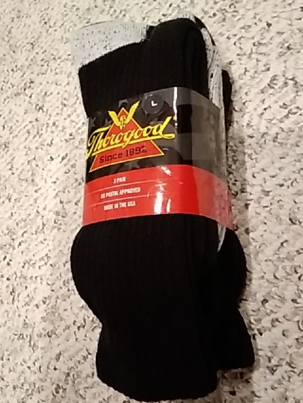 Thorogood Men's Black Crew Socks - 3 Pack
